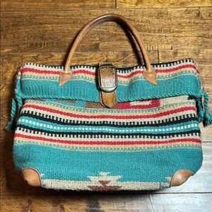 McFadin Sisters Woven Wool Southwestern Design Tote Bag